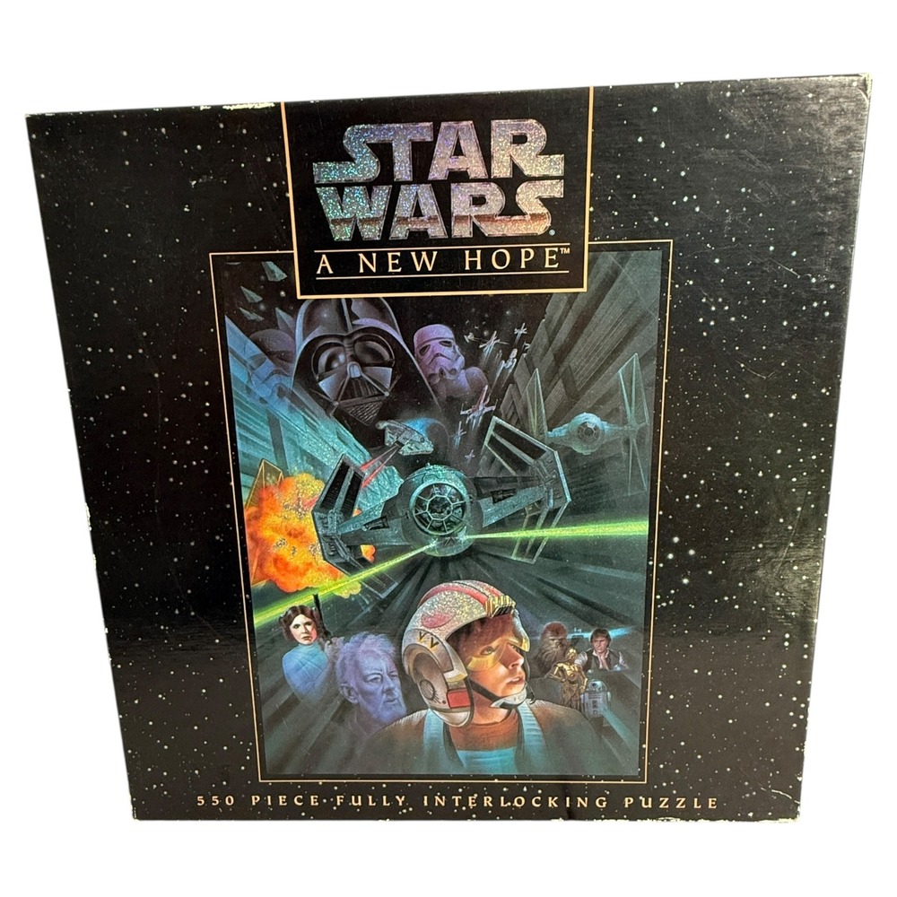 VTG Star Wars A New Hope 550 Piece Jigsaw Puzzle 1995 MB Puzzle 18 x 24‎ in